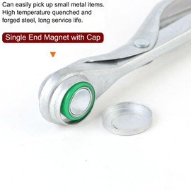 Portable 6.6lb Magnetic Separator Pick-Up Tool With Release, 11.02 Inch Length 14mm Single Strong Pickup Magnet for Nails Screws Metal Scraps Parts