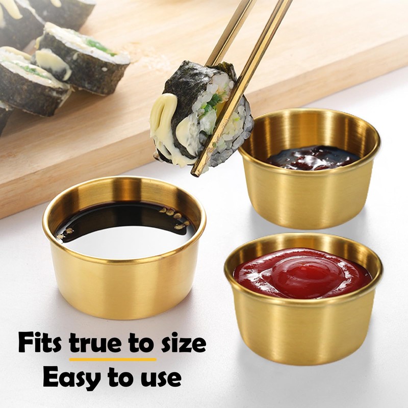 18Pcs 2 oz Stainless Steel Dipping Sauce Cup, Mini Dip