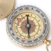 BOROCO Outdoor Compass, Golden Copper Pocket Compass, Luminous Mini Compass,