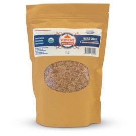 Vermont Maple Syrup's Organic Coarse Vermont Maple Sugar, 1 lb - Subtle Maple Syrup Sweetness, Perfect Sugar Substitute for Baking, Coffee, and Oatmeal