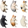 Cat Fridge Magnets, 6 Lying Cat Fridge Magnets, Mini Kawaii