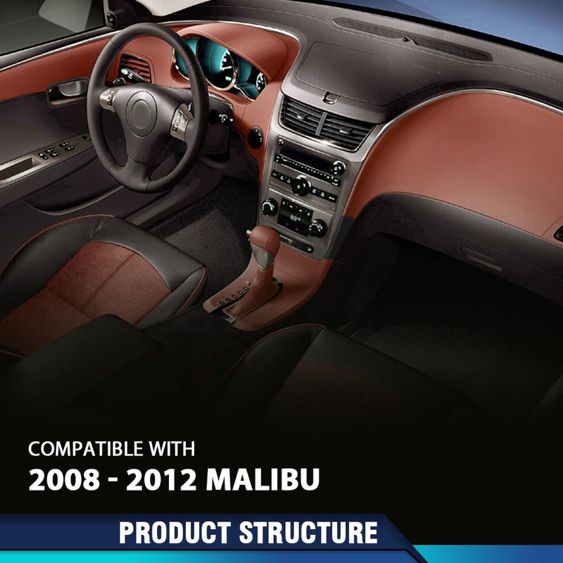 PIT66 Dash Radio Bezel Trim Vent Compatible with Chevy Malibu