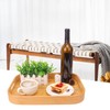 Geytetqi 2 Pack Bamboo Serving Trays with Handles, Rectangular Bamboo