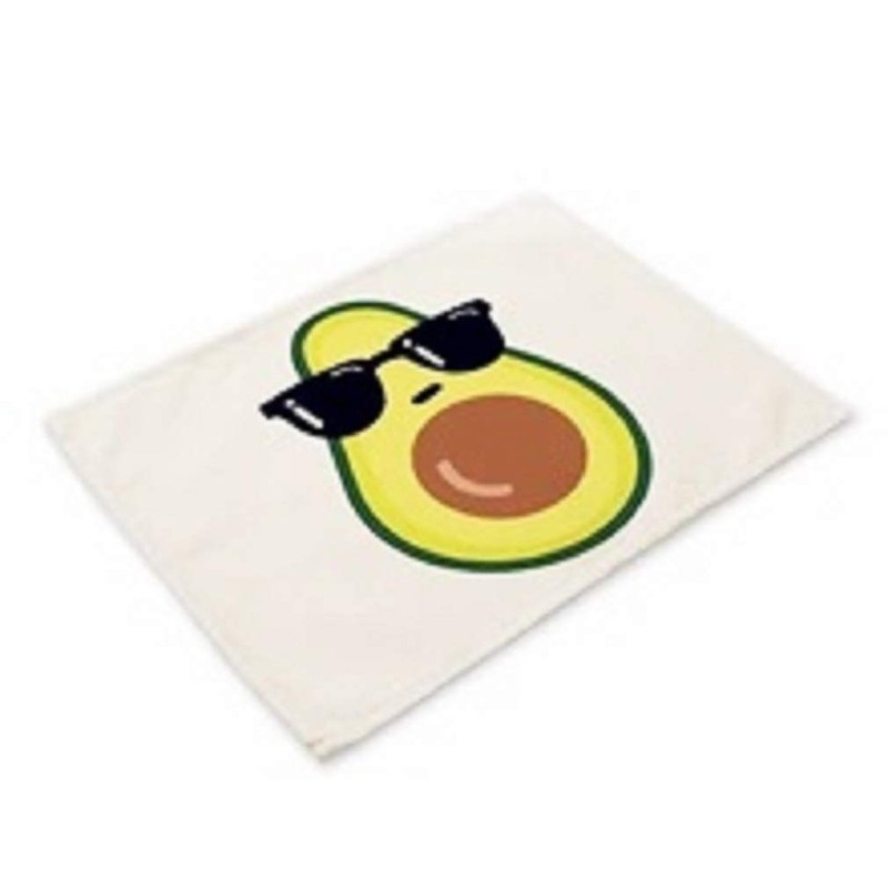 Juego de 4, 2 o individuales de aguacate (amarillo-verde, 2)
