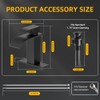 Ryuwanku Bathroom Faucet Matte Black Modern Waterfall Bathroom Sink Faucet