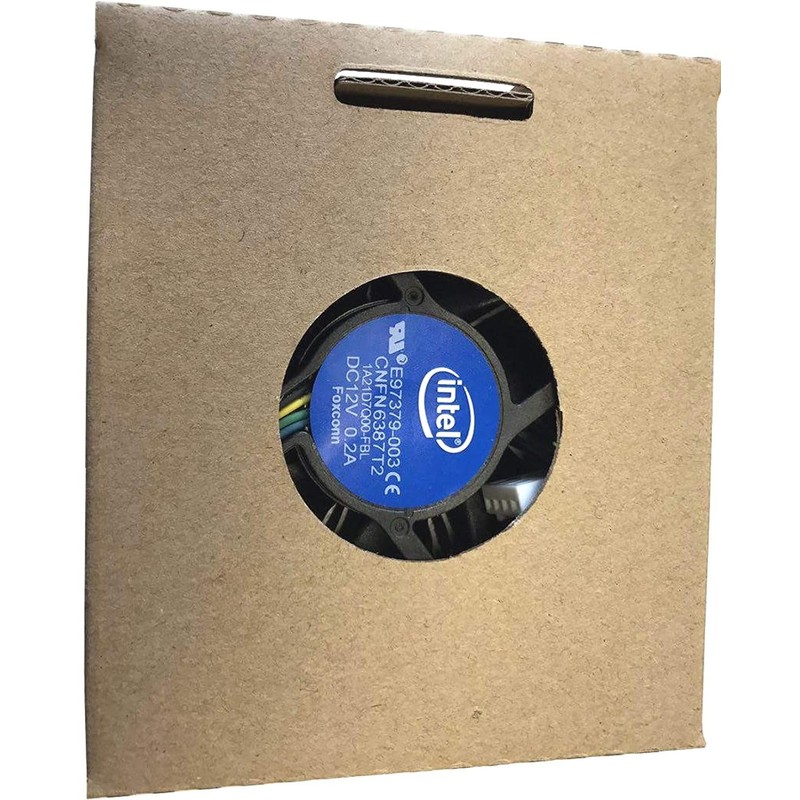 インテルE97379-003 Core i3/i5/i7 ソケット1150/1155/1156 デスクトップPCコンピュータ用アルミヒートシンクと3.5インチのファン付き4ピンコネクタCPUクーラー