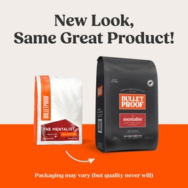 Bulletproof The Mentalist Medium-Dark Roast Whole Bean Coffee, 5 Pounds (bulk), 100% Arabica Beans, Clean Coffee Tested for Toxins, Packaging May Vary
