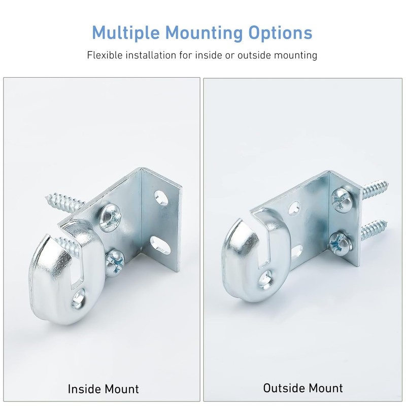 Spring Roller Shade Brackets for 1" Cardboard Roller Shades- Inside/Outside
