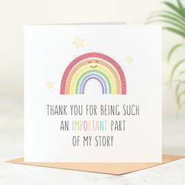 Beau Willows Teacher Thank You Card - Thank You for Being Such an Important Part of My Story