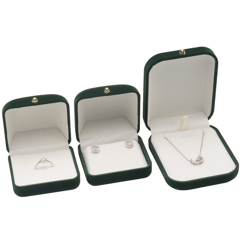 POKOFO Velvet Earrings Storage Box Jewelry Packaging Gift Showcase Display