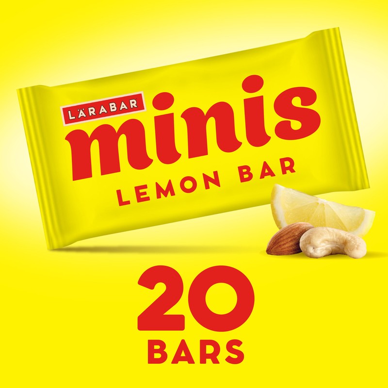 Larabar Minis, Lemon Bar, Vegan and Gluten Free Snacks, 20