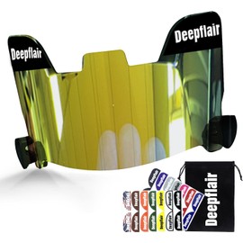 Deepflair Football Helmet VisorFootball Helmet Visor Impact Resistant Visor for Youth&Adult Football Gear (Clear Gold)