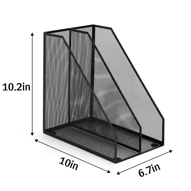 Carperipher Metal Mesh Magazine File Holder, 2 Pcs Desk Document