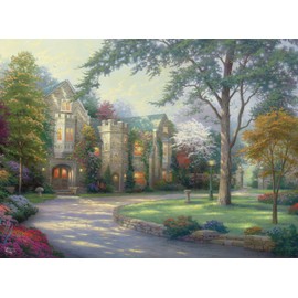 Ceaco - Sapphire Select - Thomas Kinkade - Beyond Summer Gate - 1000 Piece Jigsaw Puzzle – Challenging & Fun – Blue Backed Puzzle Board – Giftable Display Box - Full Size Poster Included