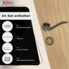DOMINO DOOR HANDLE SET PETRA-R M3 BRONZE BB / LOCK