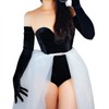 DooWay Super Long Black Velvet Gloves Women TOUCHSCREEN 28" Stretchy