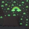Glow Large and Small Rainbow Wall Stickers, Butterfly Star Heart