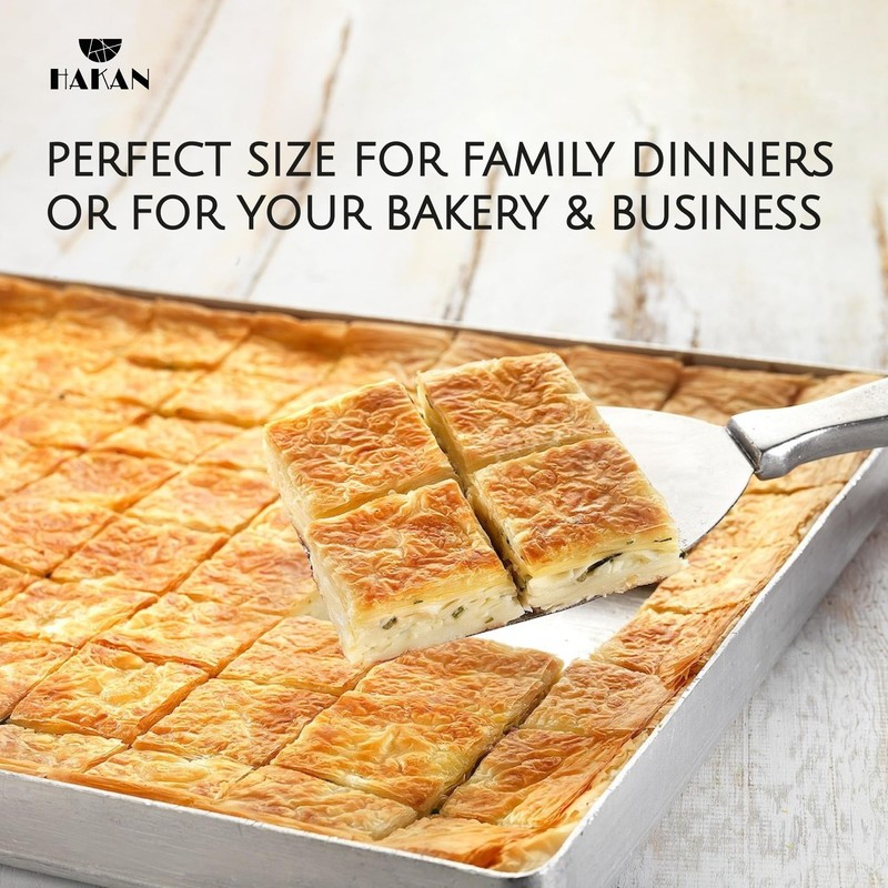Hakan Aluminum Half Sheet Baking Pan 14x18-inch, 2.2lbs Weight, Thick