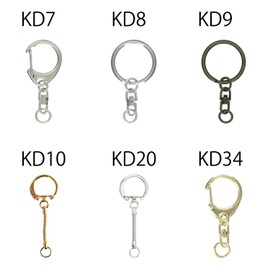 Nippon Chuko NBK KD17 One-Touch Key Chain Metal Fittings with Swivel Can 10 Pieces, Total Length 2.0 inches (5.2 cm), Gold