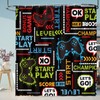 Aimego Game Gaming Kids Shower Curtain - Video Games Gamepad