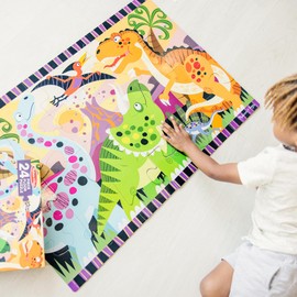 Melissa & Doug Dinosaur Dawn Jumbo Jigsaw Floor Puzzle (24 pcs, 2 x 3 feet) - FSC Certified