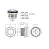 5Pcs Button Switch Stainless Steel Flat Top Button with LED