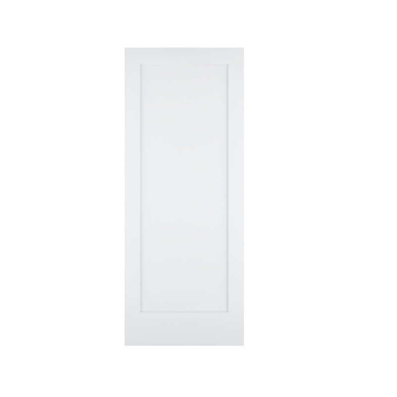 JUBEST 30"x80" 1-Panel Shaker Style White Primed Hollow Core Interior