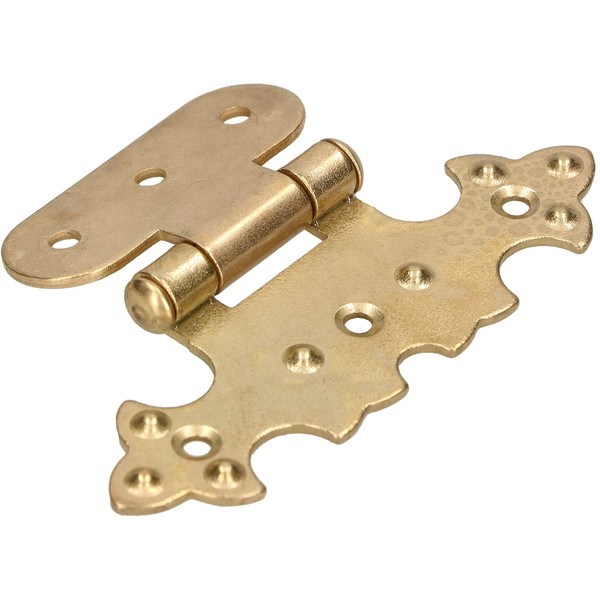 KOTARBAU® Decorative Hinge for Cupboard Asymmetrical Retro Antique Gold Brass