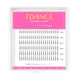 TDANCE Bottom Lash Extension 120 Pcs 0.07mm Thickness Lower Lash Extensions Bottom Eyelashes B Curl 5-7mm Mixed Under Bottom Lashes (0.07-B,5-7 mm)