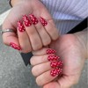 SXVME Uñas postizas acrílicas gruesas de color almendra, 30 uñas