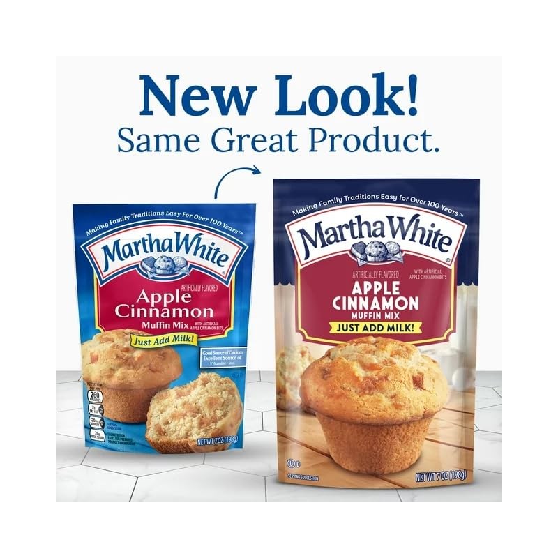 Martha White Muffin Mix Apple Cinnamon 7.0 oz. (Pack of