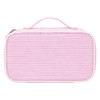 Twofold Cute Makeup Bag for Girls, Portable Pink Cosmetic Bag,