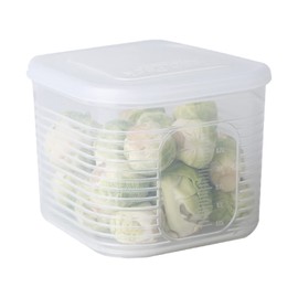 Plastic Food Storage Container Stackable Storage Container Fruit Vegetable Fish Storage Box with Lid for Home Kitchen Freezer Fridge Fruit Vegetable