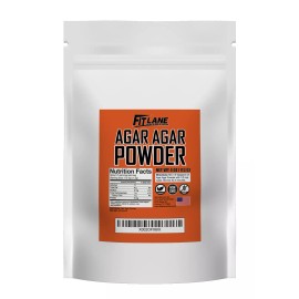 Fit Lane Nutrition Agar Agar Powder. Vegan (Vegetarian) Gelatin. Non GMO, Gluten Free 4 oz Bag