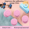 200 PCS Pink Flower Shape False Eyelashes Glue Holders Disposable