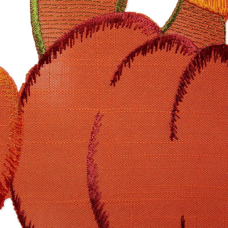 DII Fall Basics Collection Tabletop, Table Runner, 14x60, Embroidered Pumpkins