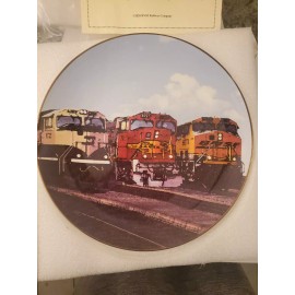 BNSF Railway Train Collector Plate 25th Anniversary Railroad New + COA