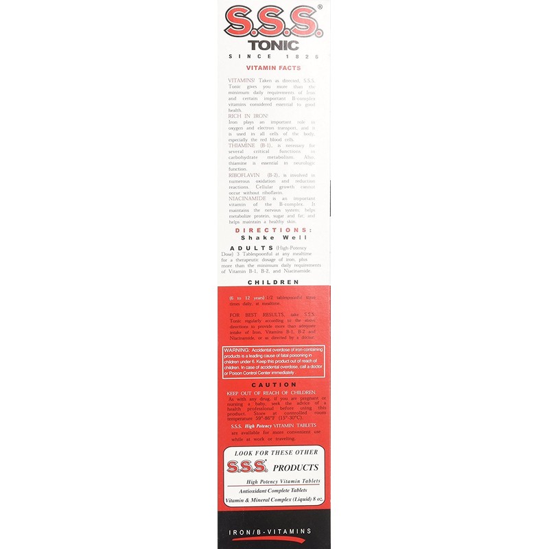 SSS Company SSS Company S.S.S. Tonic Liquid Large, Large 20