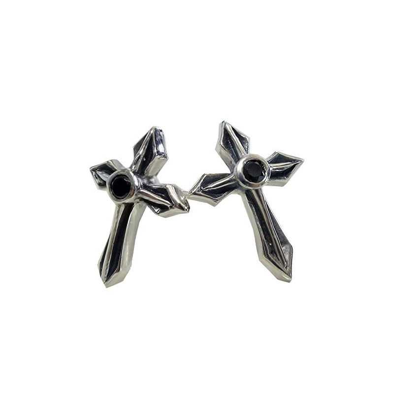 STERLING SILVER 925 AMTHTEW-029 Sterling Silver 925 Earrings Studded Rock