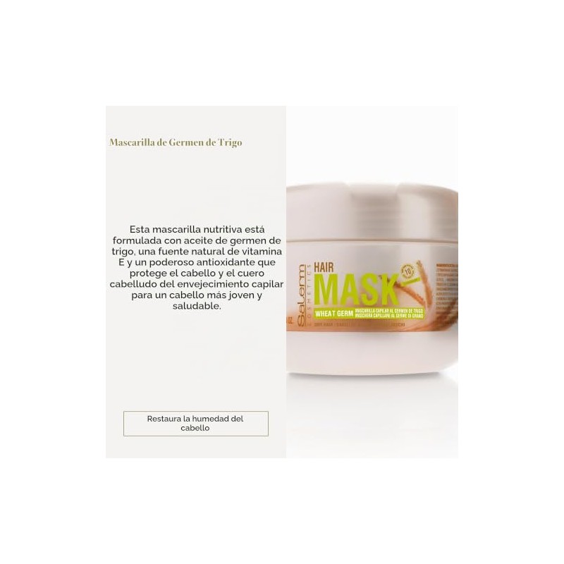 Salerm Wheat Germ Conditioning Treatment (Mascarilla Capilar) 6.74 oz by