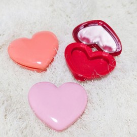 Heart Portable Lip Balm Case Cute Container Empty Bottle - Pink / 하트 휴대용 립밤 케이스 귀여운 용기 공병 - 핑크