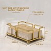 Guest Hand Towel Holder for Bathroom,Rectangle Napkin Tray,Gold