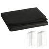 SGYKJ Black Planter Liner,160x210cm Large Plant Grow Bags+10 Nails