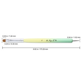 IvyL Nail Art Brush & Dotting Tool w/ Ombre Color Wood Handle (Size 8, 20pc)