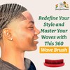 360 Wave Brush, Build Deeper Waves, Soft & Hard Boar