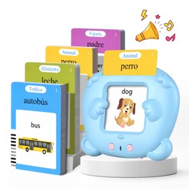 Talking Flashcards Children's Toy from 2 3 4 5 6 Years Educational Games for Autism Learning Toy Learning for Children Preschool Children Gift for Boys Girls 2-4 Years 112 Sheets 224 Words Spanish