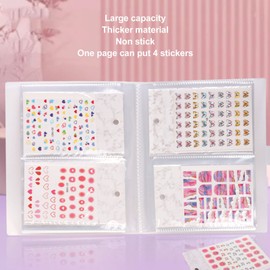 Libro de Exhibición de 80 Colores de Uñas, Accesorios de Arte de Uñas, Pegatinas de Arte de Uñas que Contienen Este álbum de Fotos de Pegatinas de Arte de Uñas Vacías