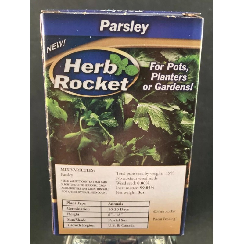 Garden Innovations Herb Rocket - Parsley - Grow Indoor or