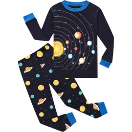 Little Hand Boys Planets Pajamas Pjs Toddler Boy 2 Piece Space Sleepwear Kids Sleepwear 7t
