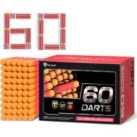 (60 Count) Ray Squad Nerf Mega Darts Pack - Universal Pack, Mega Dart Refill, Gun Darts, N-Strike Guns Compatible